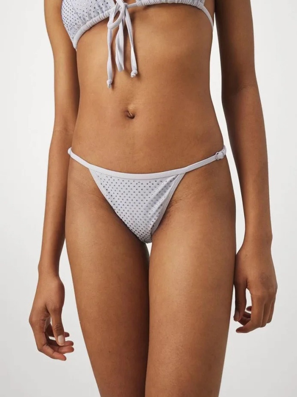 NWT Good American Perfect Fit Rhinestone Bikini Bottoms Size 3X